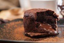 Schokolade schmelzen mittleren Pudding — Stockfoto