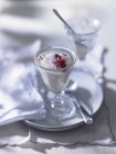 Creamy dessert with seeds — Stock Photo