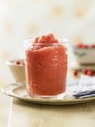 Raspberry and cranberry ice cream — Stock Photo