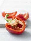 Fresh sliced red pepper — Stock Photo