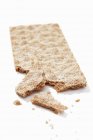 Crackerbread  over white surface — Stock Photo
