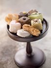Assorted biscuits and petits fours — Stock Photo