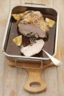 Roast veal with lemon — Stock Photo