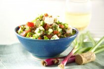Greek salad with cheese — Stock Photo