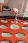 Muffin fresco rebozado - foto de stock