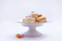 Mini cheesecake con crema pasticcera alla vaniglia — Foto stock