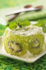 Kiwi and coconut dessert — Stock Photo