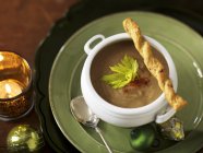Cream of chestnut soup — Stock Photo