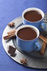 Chocolate caliente con especias - foto de stock