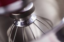 Closeup view of a food processor fitted with egg whisk attachment — Stock Photo