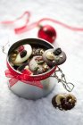 Botões de chocolate Natal — Fotografia de Stock