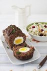 Egg Meatloaf with Slaw — Stock Photo