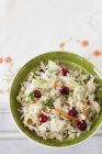 Cole Slaw with Cranberries in a Green Bowl — Stock Photo