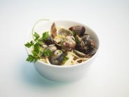 Паста Спагетті з молюсками — стокове фото