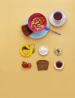 Здоровый завтрак с мюсли — стоковое фото