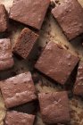 Fresh baked chocolate brownies — Stock Photo