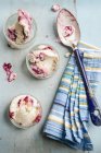 Blueberry cake ice cream — Stock Photo