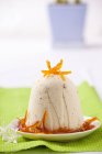 Quark dessert with kumquat — Stock Photo