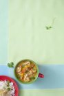Spicy prawn soup with rice — Stock Photo