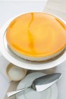 Torta di formaggio alla vaniglia con frutta — Foto stock