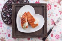 Grilled salmon steaks — Stock Photo