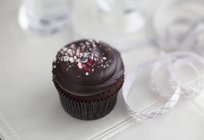 Chocolate Cupcake with Candy — Stock Photo