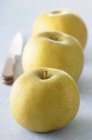 Manzanas amarillas frescas - foto de stock