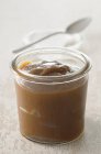 Caramel dessert in pot — Stock Photo