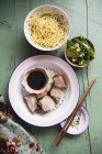 Pork with soy sauce — Stock Photo