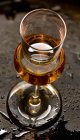Closeup view of Grappa in a stemmed glass — Stock Photo