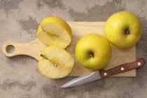 Manzanas Golden Delicious - foto de stock