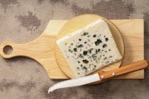 Wedge of blue cheese — Stock Photo