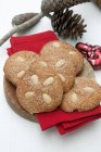 Soft gingerbread with almonds — Stock Photo