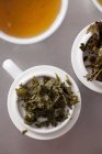 Leftover green tea leaves — Stock Photo