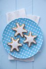 Three gingerbread stars — Stock Photo