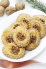Walnut Italian pangani cookies — Stock Photo