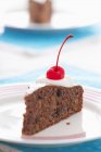 Chocolate cake with dried fruit — Stock Photo