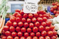 Pile of San Marzano tomatoes — Stock Photo