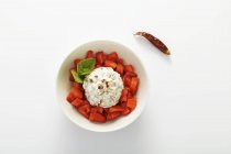 Queijo de cabra e salada de kamut — Fotografia de Stock