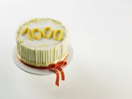 White anniversary cake — Stock Photo