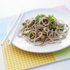 Pad thai dish with parsley — Stock Photo