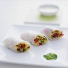 Summer rolls of rice paper — Stock Photo