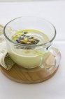 Cream of asparagus soup — Stock Photo