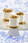 Quark dessert with crumble — Stock Photo