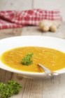 Carrot and ginger soup — Stock Photo