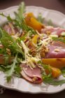 Salad of boiled ham — Stock Photo