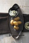 Unpeeled boiled potatoes — Stock Photo