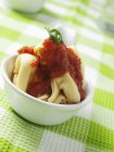 Tortellini pasta with arrabbiata sauce — Stock Photo