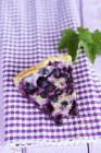 Piece of blueberry cake — Stock Photo