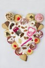 Cupcake a forma di cuore — Foto stock
